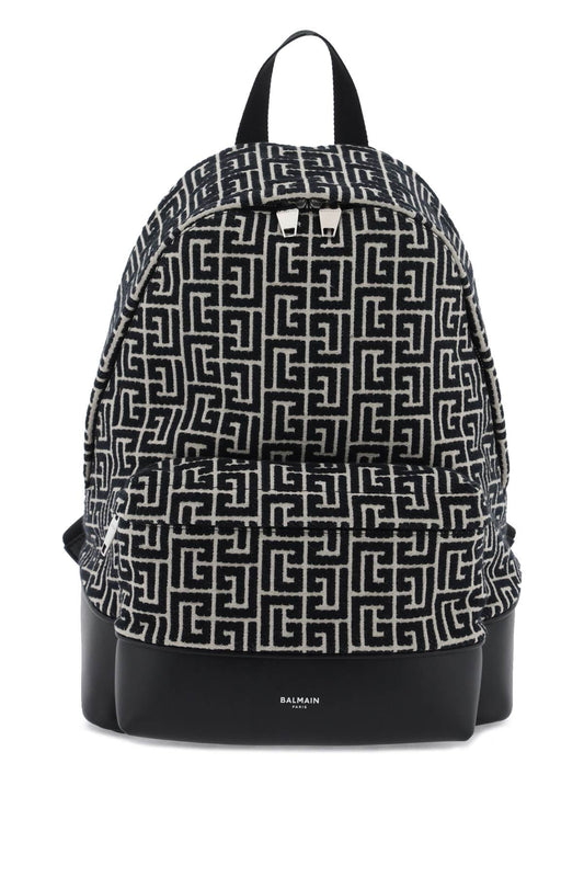 Balmain jacquard backpack with monogram