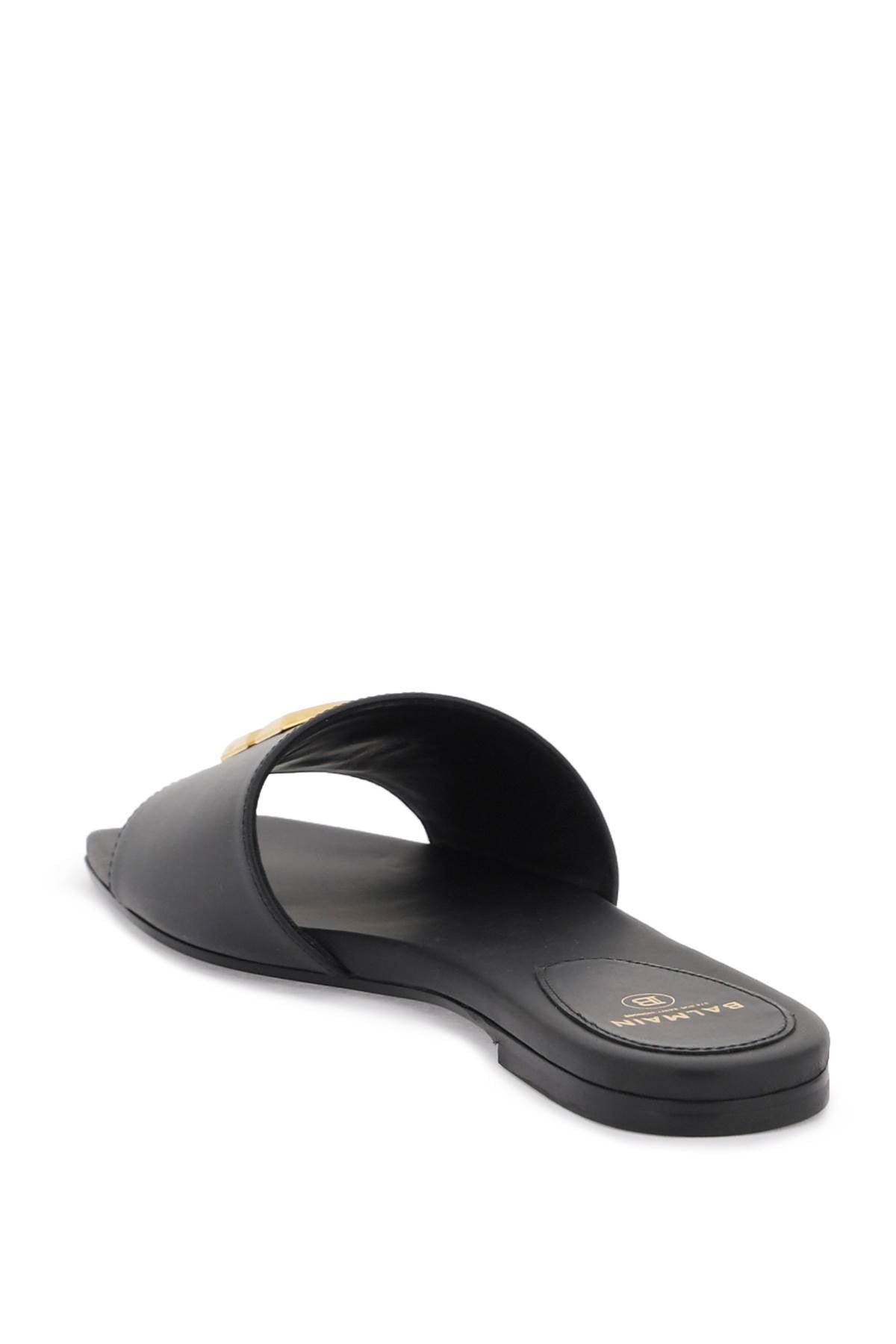 Balmain smooth leather dafne slides