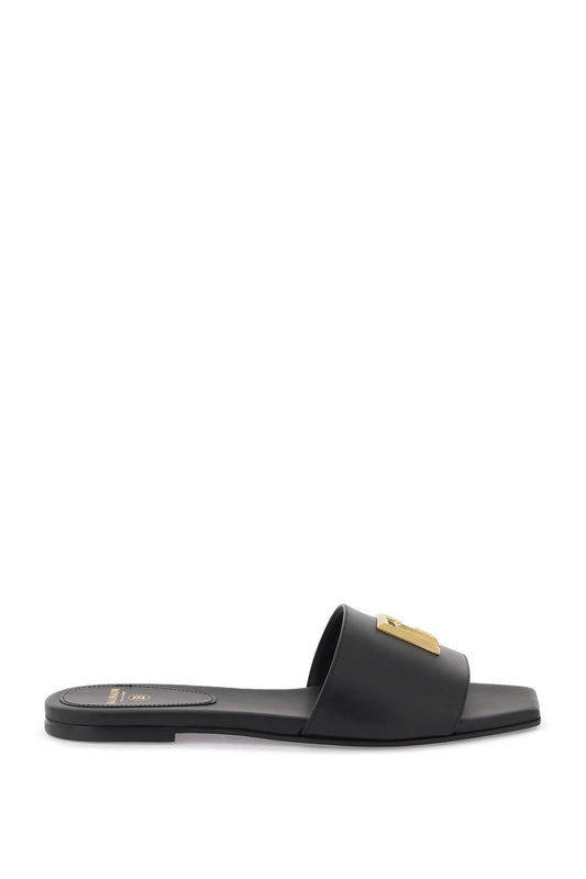 Balmain smooth leather dafne slides