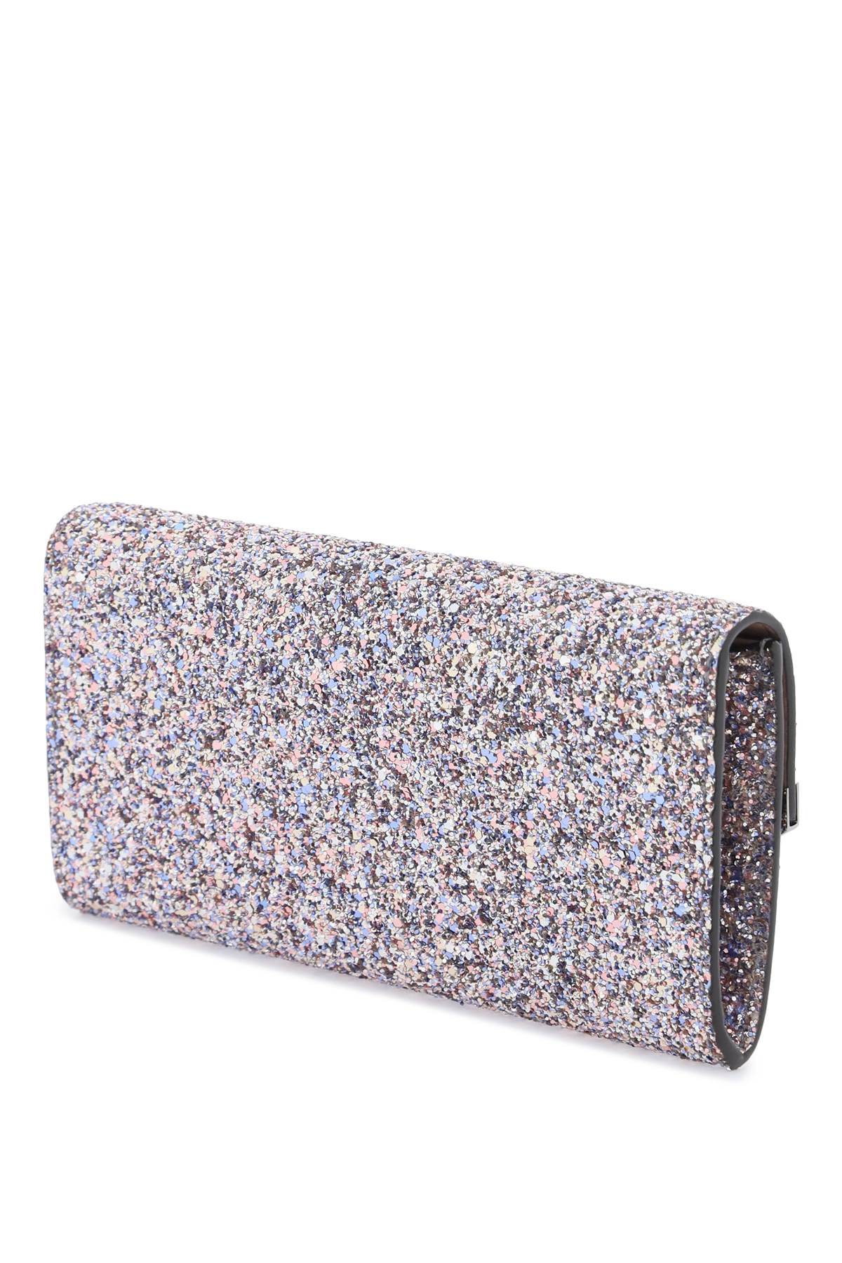 Jimmy choo glittered emmie clutch