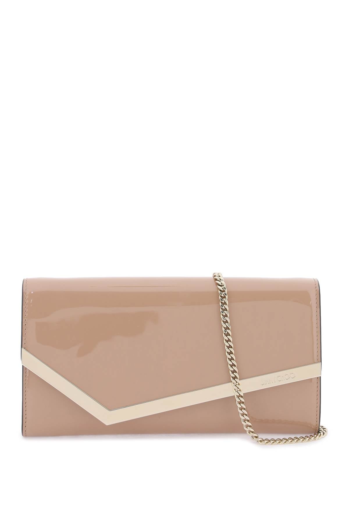 Jimmy choo patent leather emmie clutch