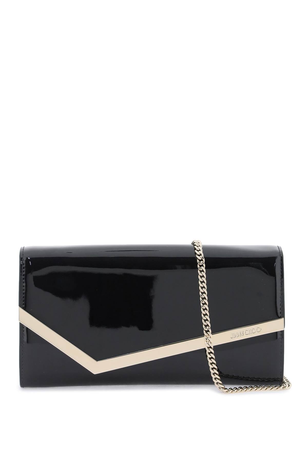 Jimmy choo patent leather emmie clutch