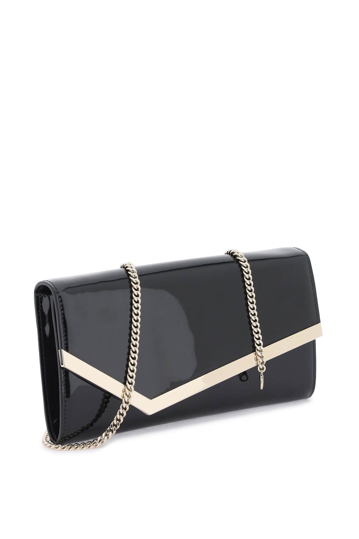 Jimmy choo patent leather emmie clutch