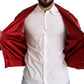 Dolce & Gabbana Sumptuous Silk Red Bomber Jacket