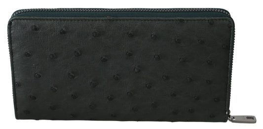 Dolce & Gabbana Lapis Blue Leather Zip Clutch Bag/ Pouch Family FINAL SALE