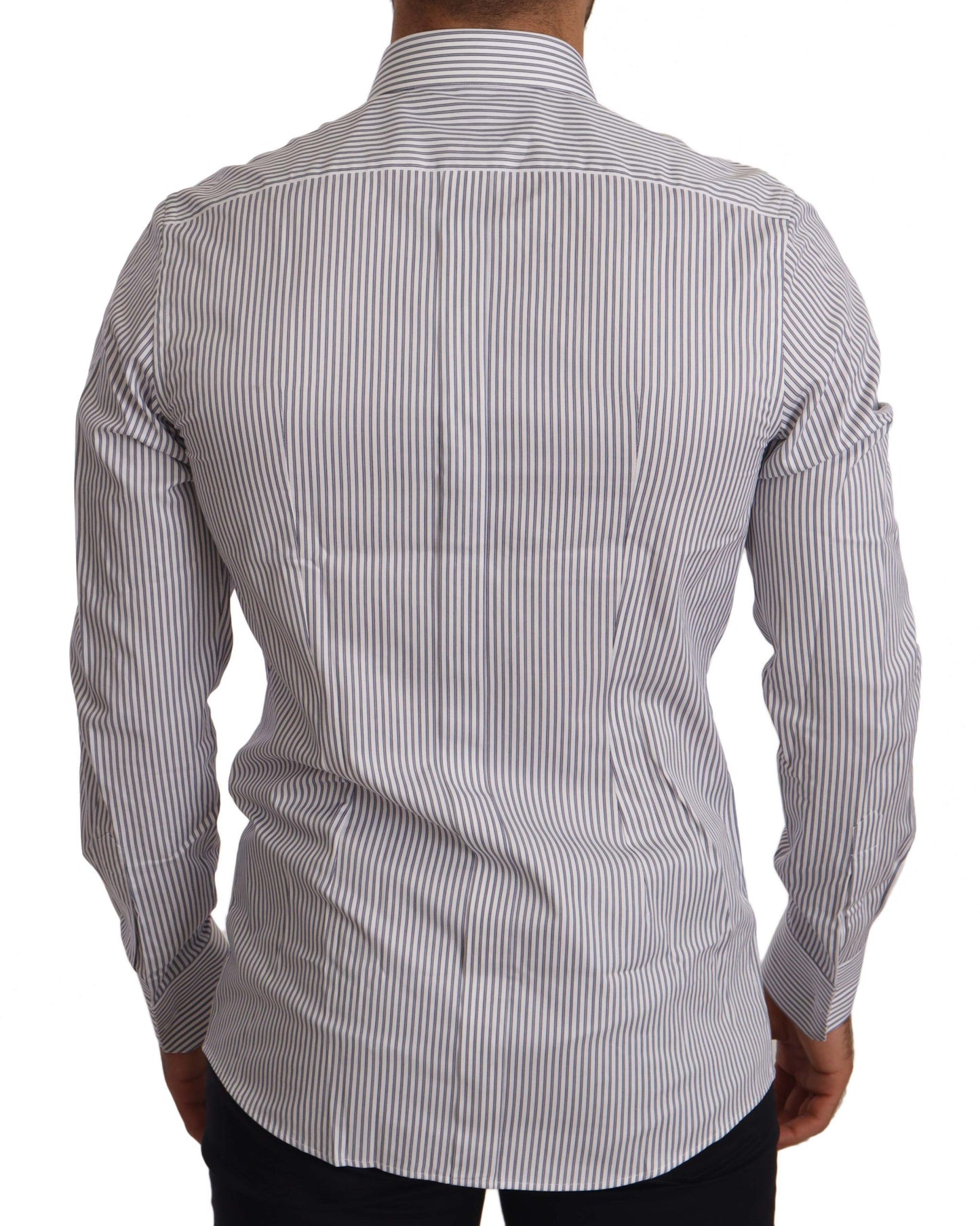 Dolce & Gabbana Elegant Slim Fit Striped Cotton Shirt