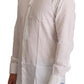 Dolce & Gabbana Elegant White Slim Fit Martini Dress Shirt