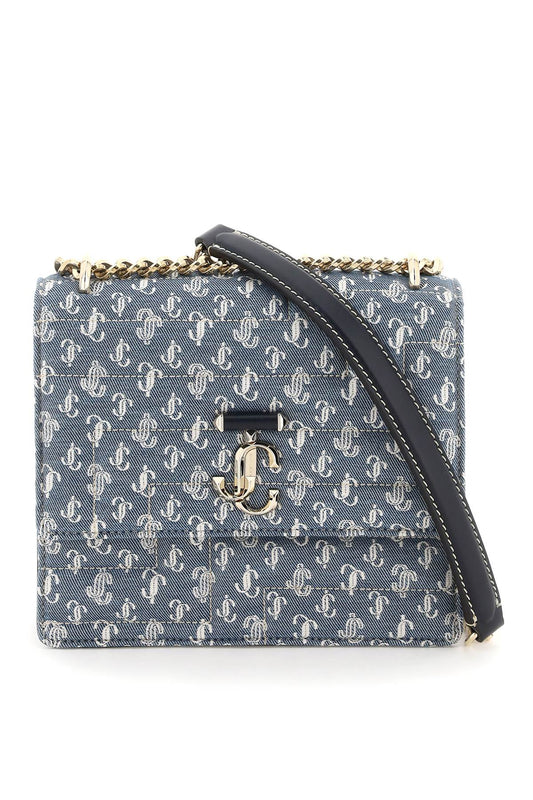 Jimmy choo denim matelasse crossbody bag