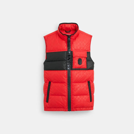 Coach Outlet Signature Colorblock Down Vest