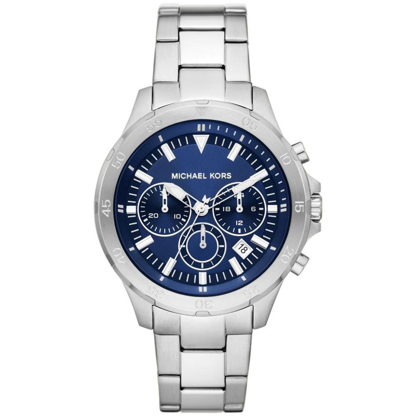 Men's Greyson Chronograph Silver-Tone Stainless Steel Watch 43mm