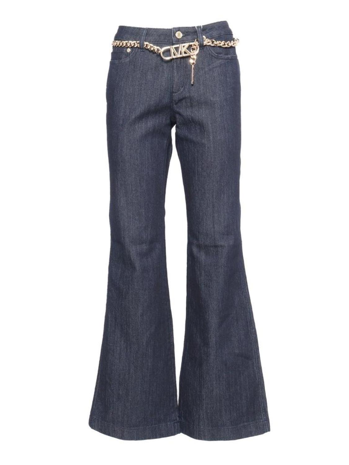 Michael Michael Kors Stretch Belted Flared Jeans