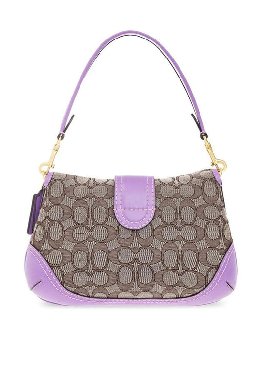 Coach Soho Monogram Print Buckled Shoulder Bag