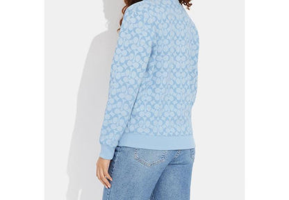 Coach Outlet Signature Chambray Crewneck Sweatshirt