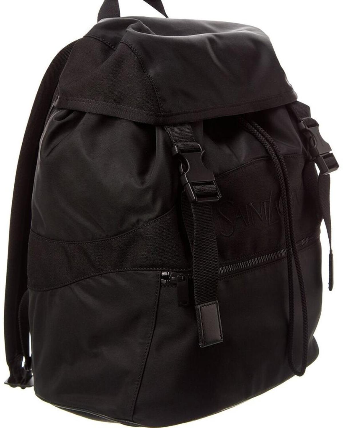 Saint Laurent Leather-Trim Backpack