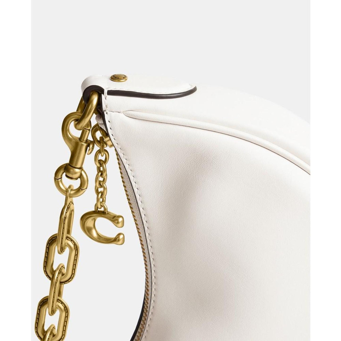 Mira Glovetanned Leather Small Shoulder Bag with Chain