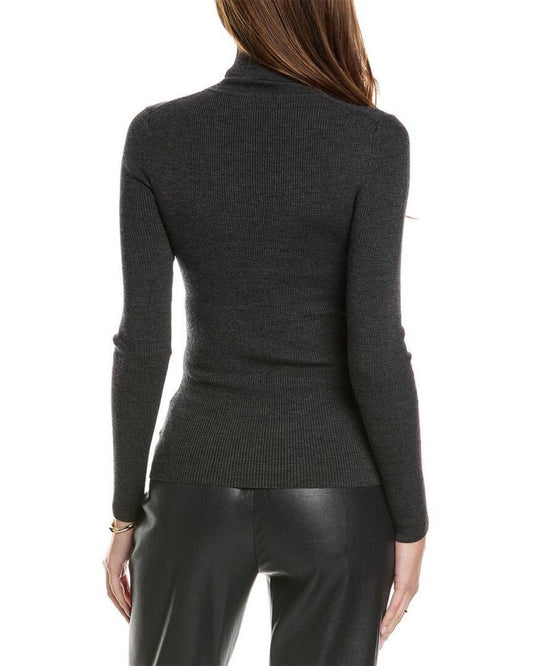 Michael Kors Collection Ribbed Turtleneck Wool-Blend Sweater