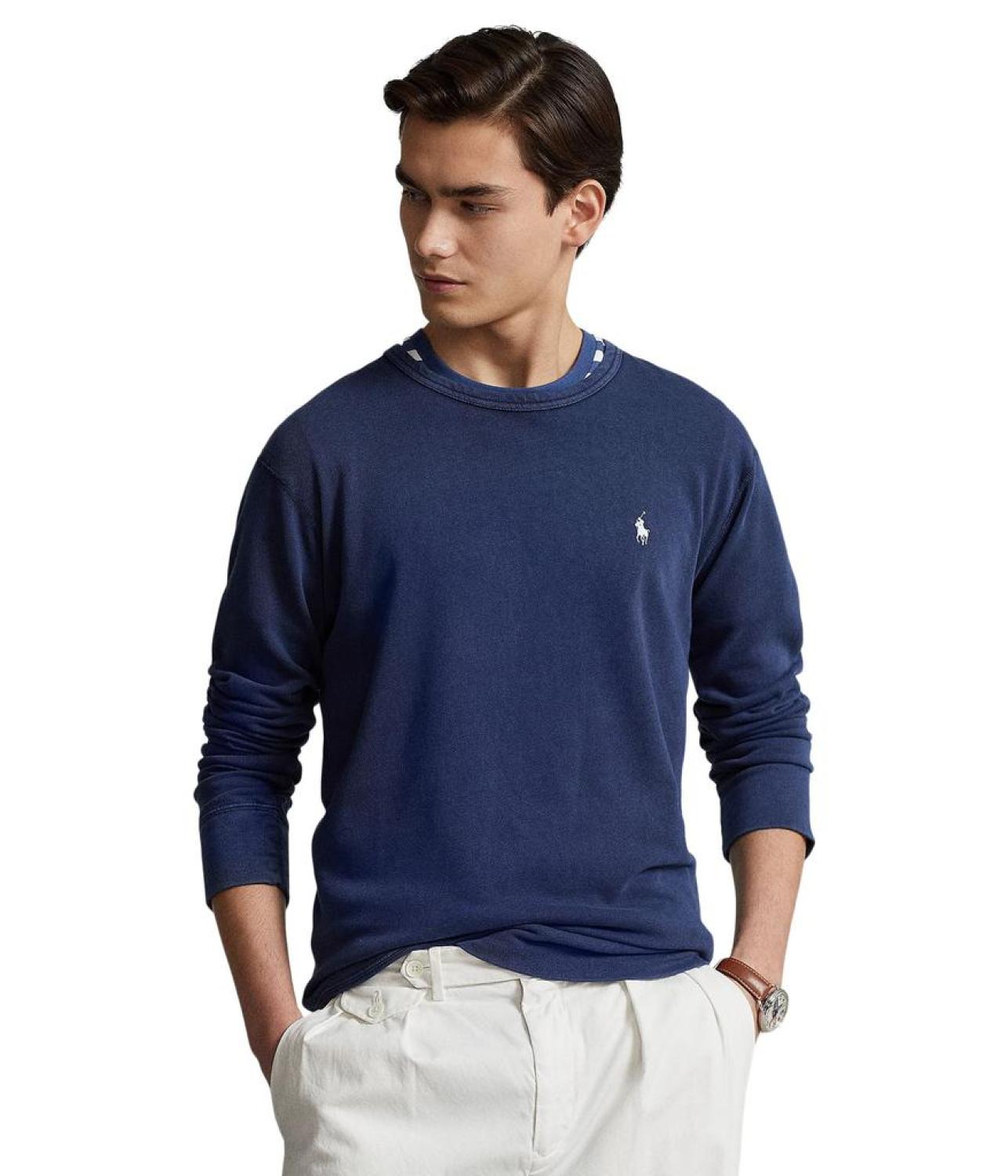 Cotton Terry Crew Neck Sweatshirt