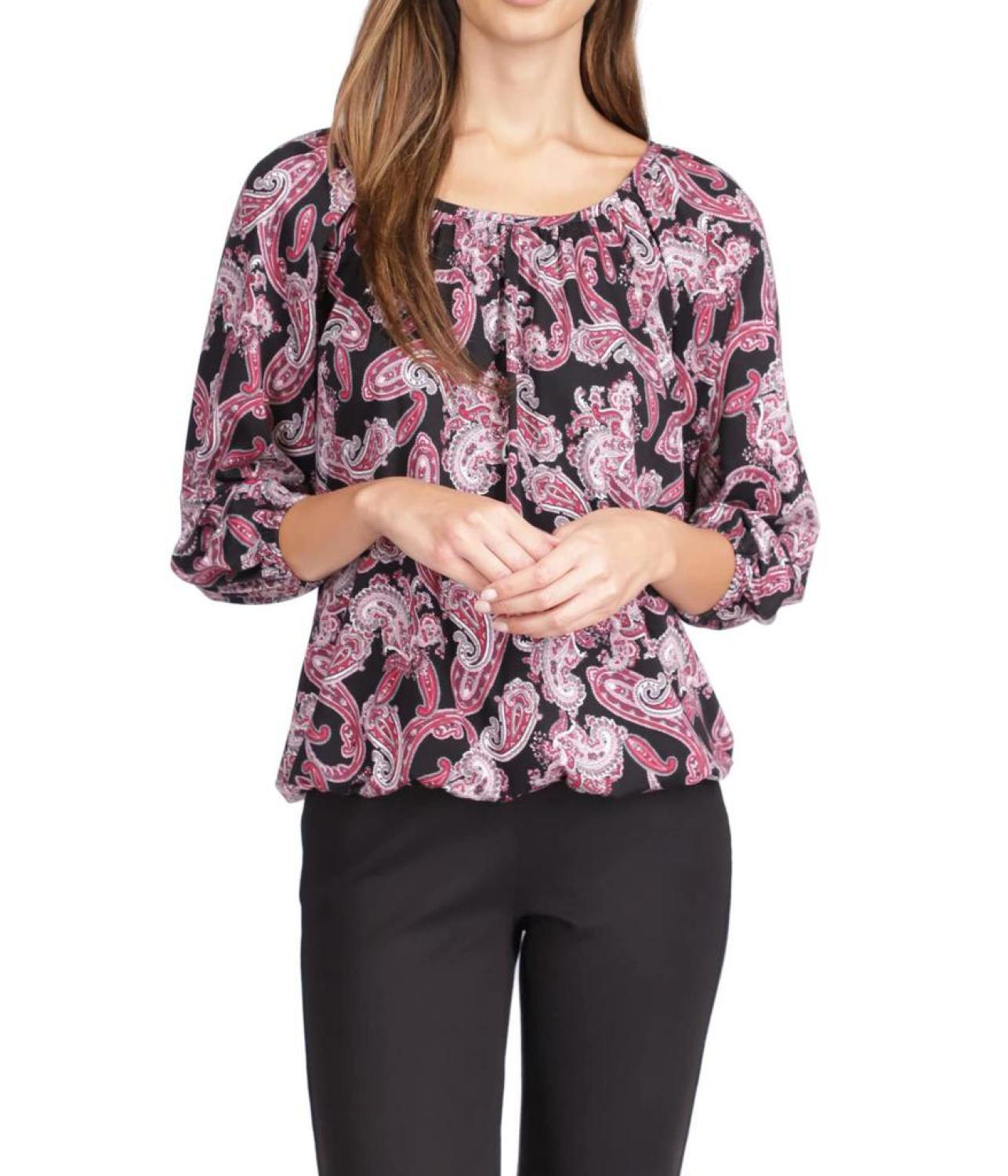 Paisley Peasant Top