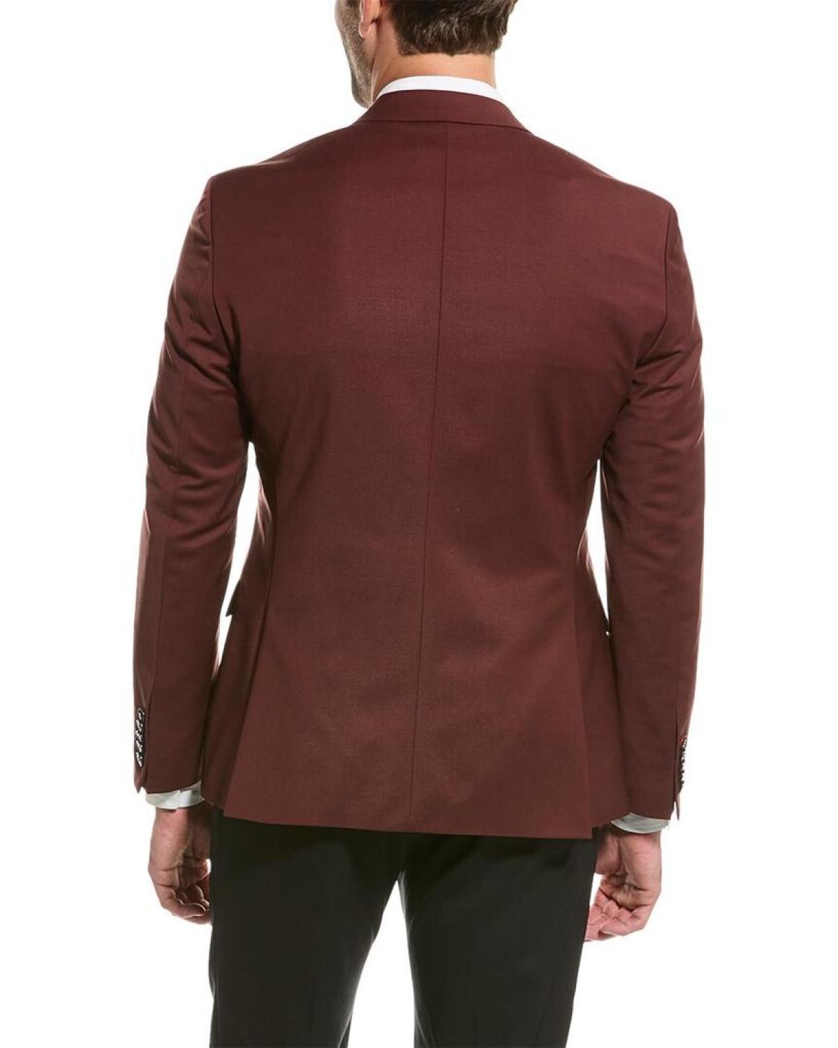 Hugo boss burgundy on sale jacket