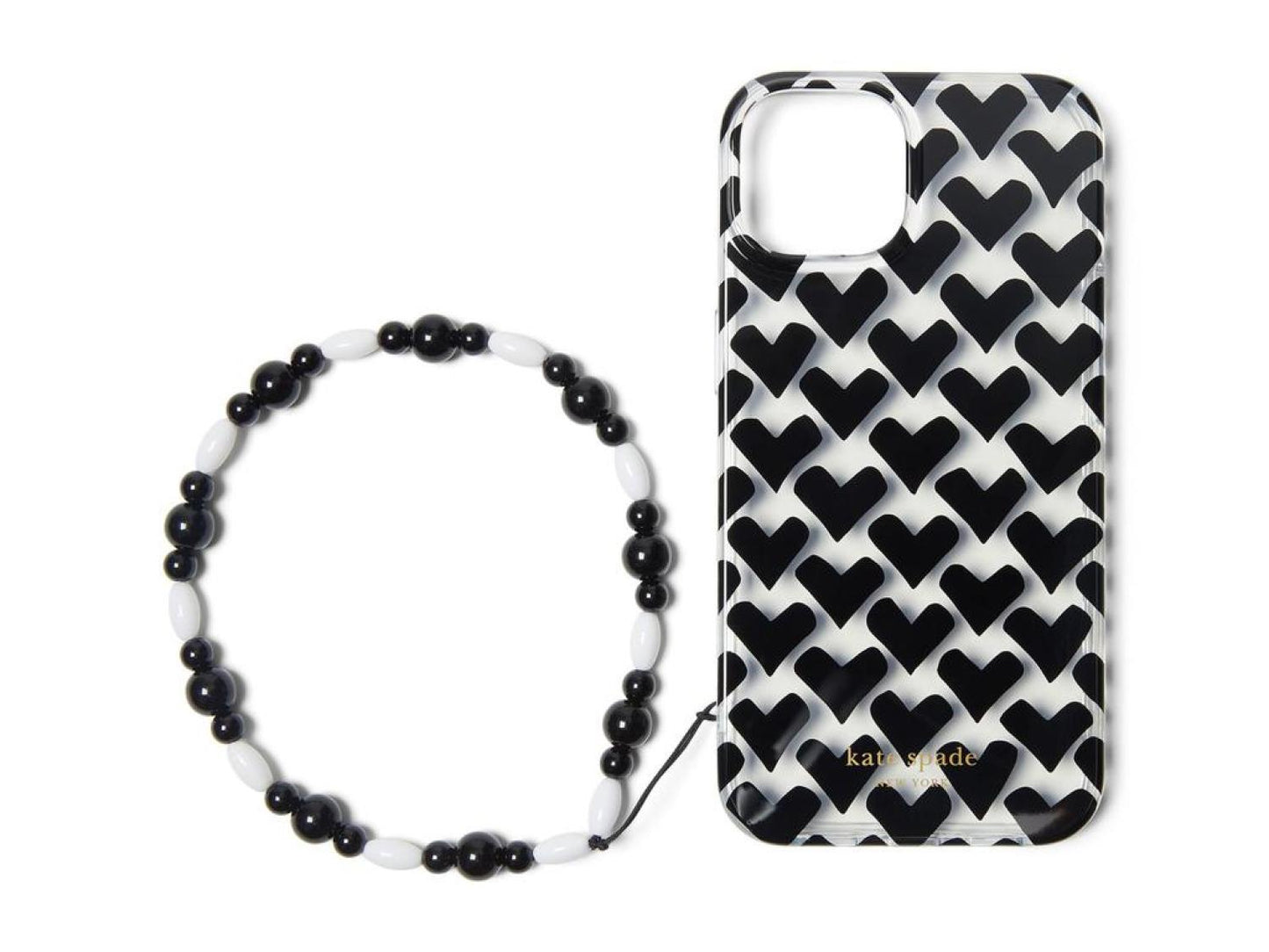 Modernist Hearts Printed TPU Phone Case 14 with Wristlet