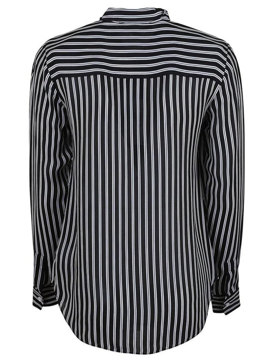 Michael Michael Kors Striped Tie-Neck Blouse