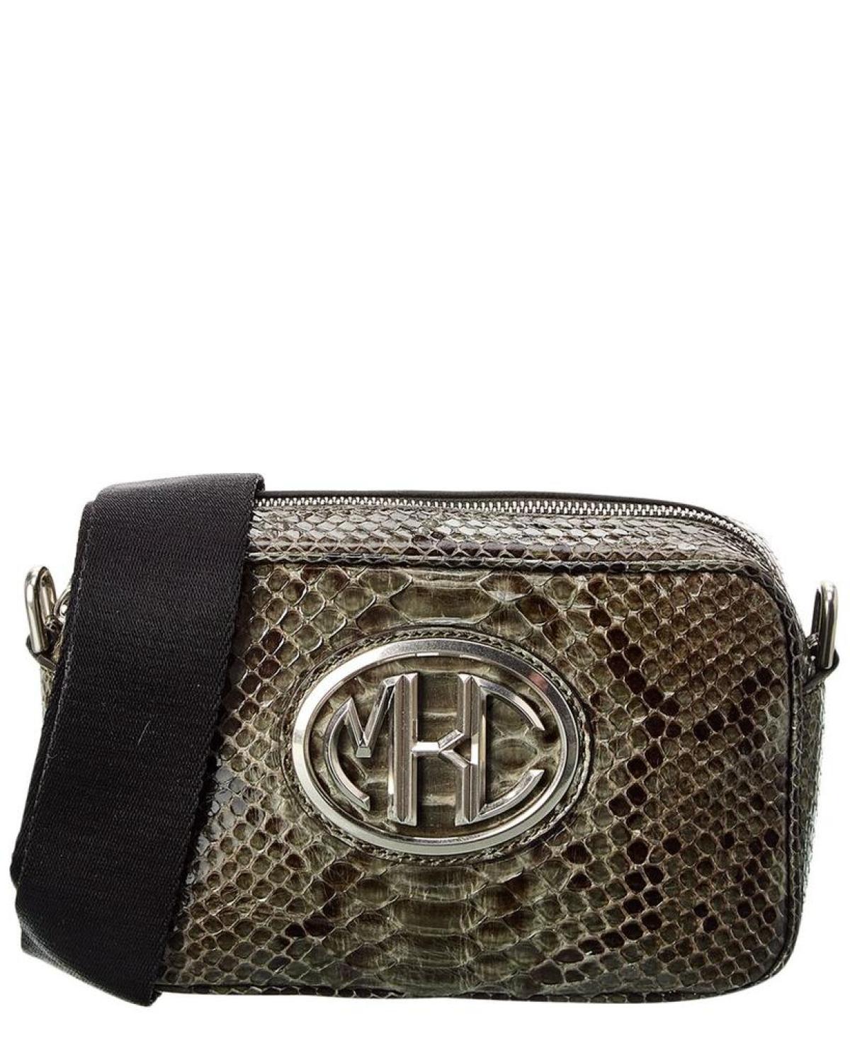 Michael Kors Collection Snake-Embossed Leather Crossbody