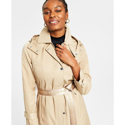 Women's Hooded Belted Trench Coat