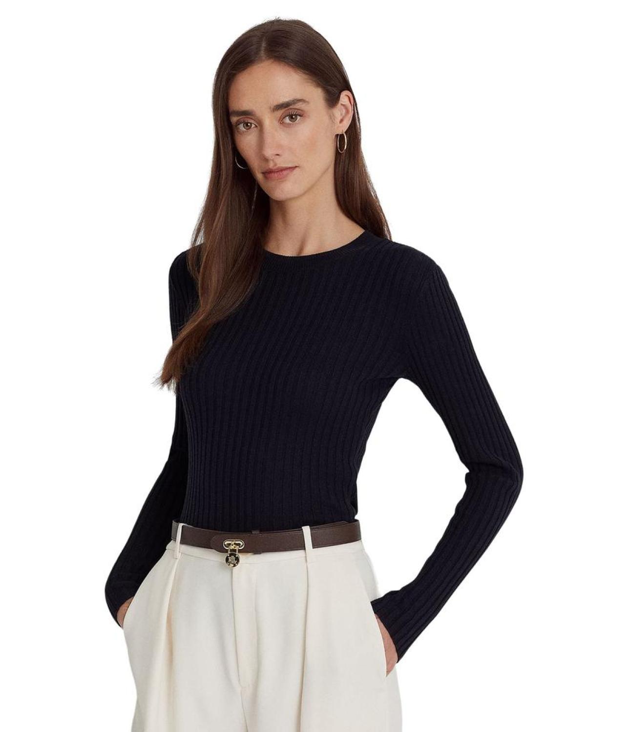 Rib-Knit Silk-Blend Sweater