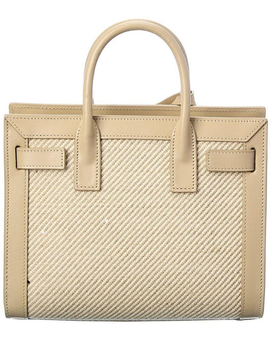 Saint Laurent Sac De Jour Canvas & Leather Satchel