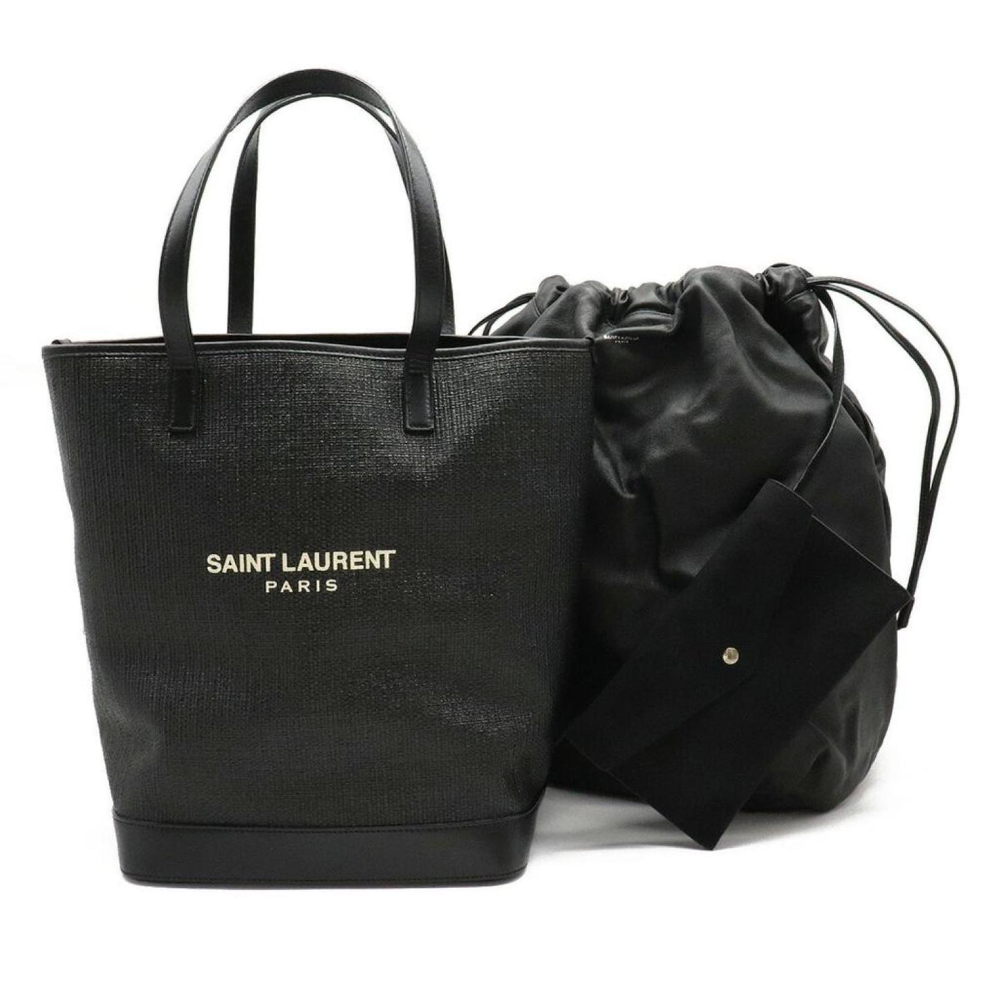 Saint Laurent Teddy Leather Tote Bag (Pre-Owned)