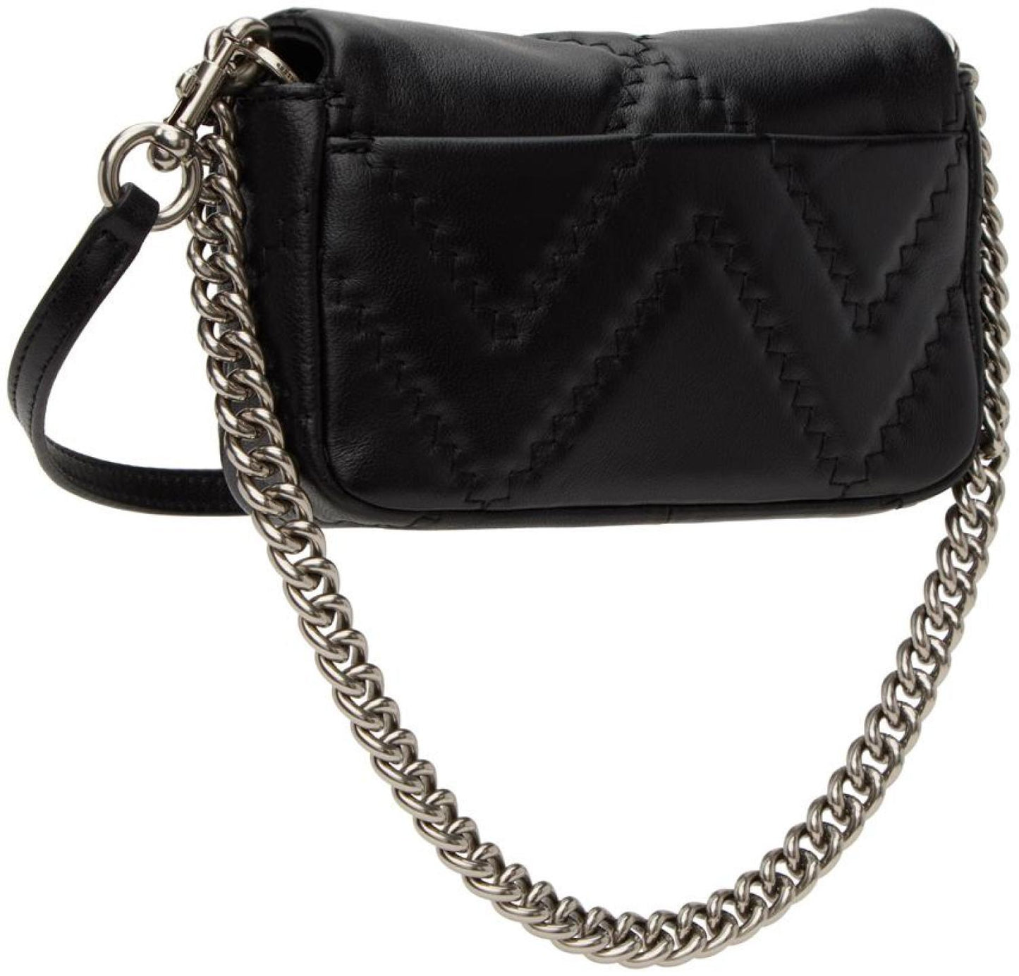 Black 'The Mini Quilted J Shoulder Bag' Bag