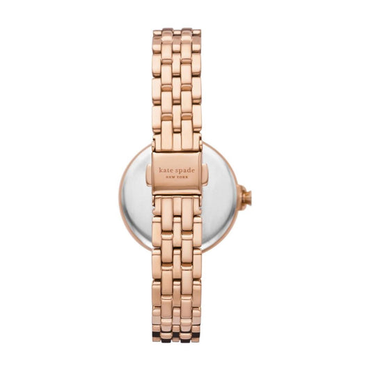 kate spade new york women's chelsea park three-hand date, rose gold-tone stainless steel watch