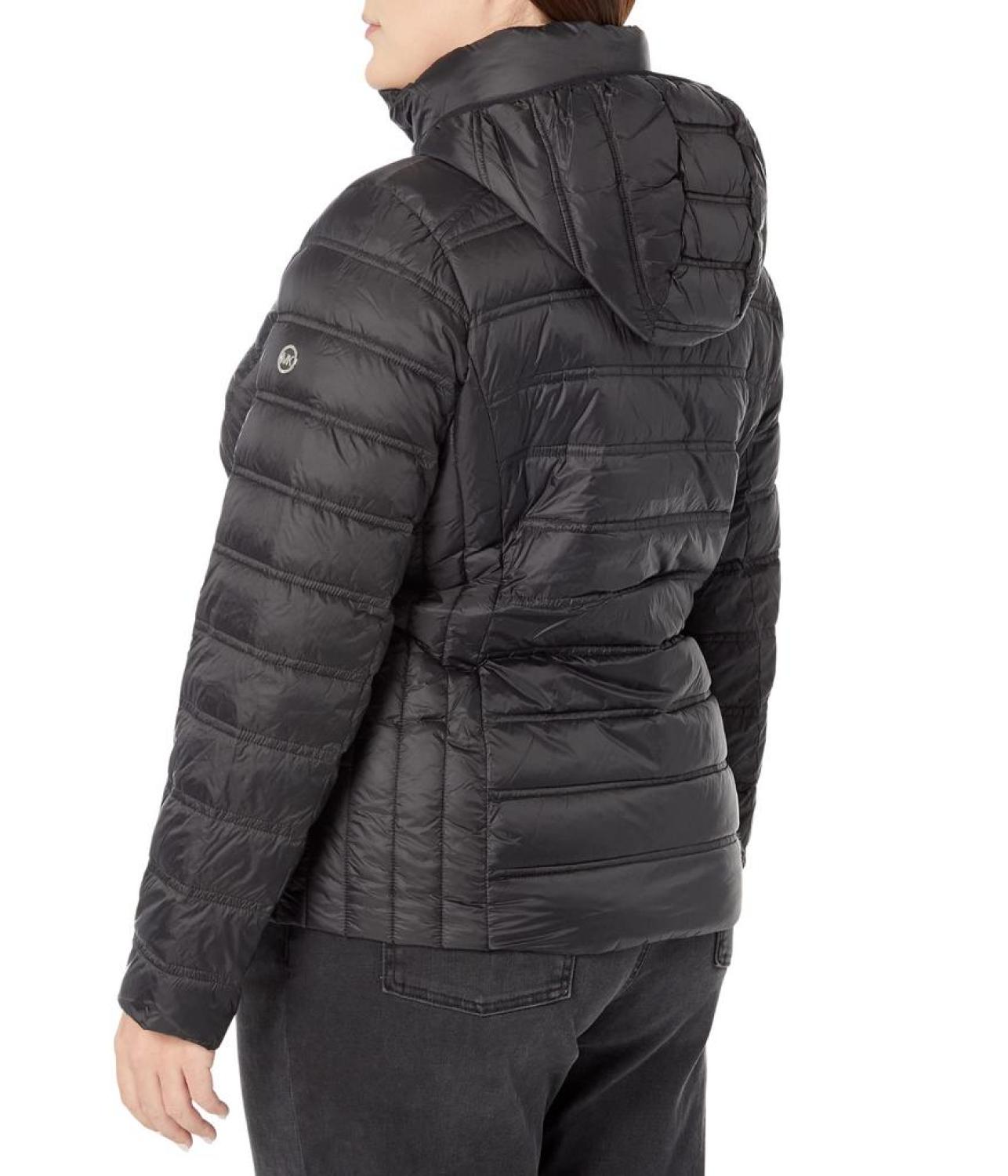 Zip Front Horizontal Quilt Packable Jacket M823157QZ