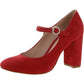 Marlene Womens Suede Mary Jane Pumps