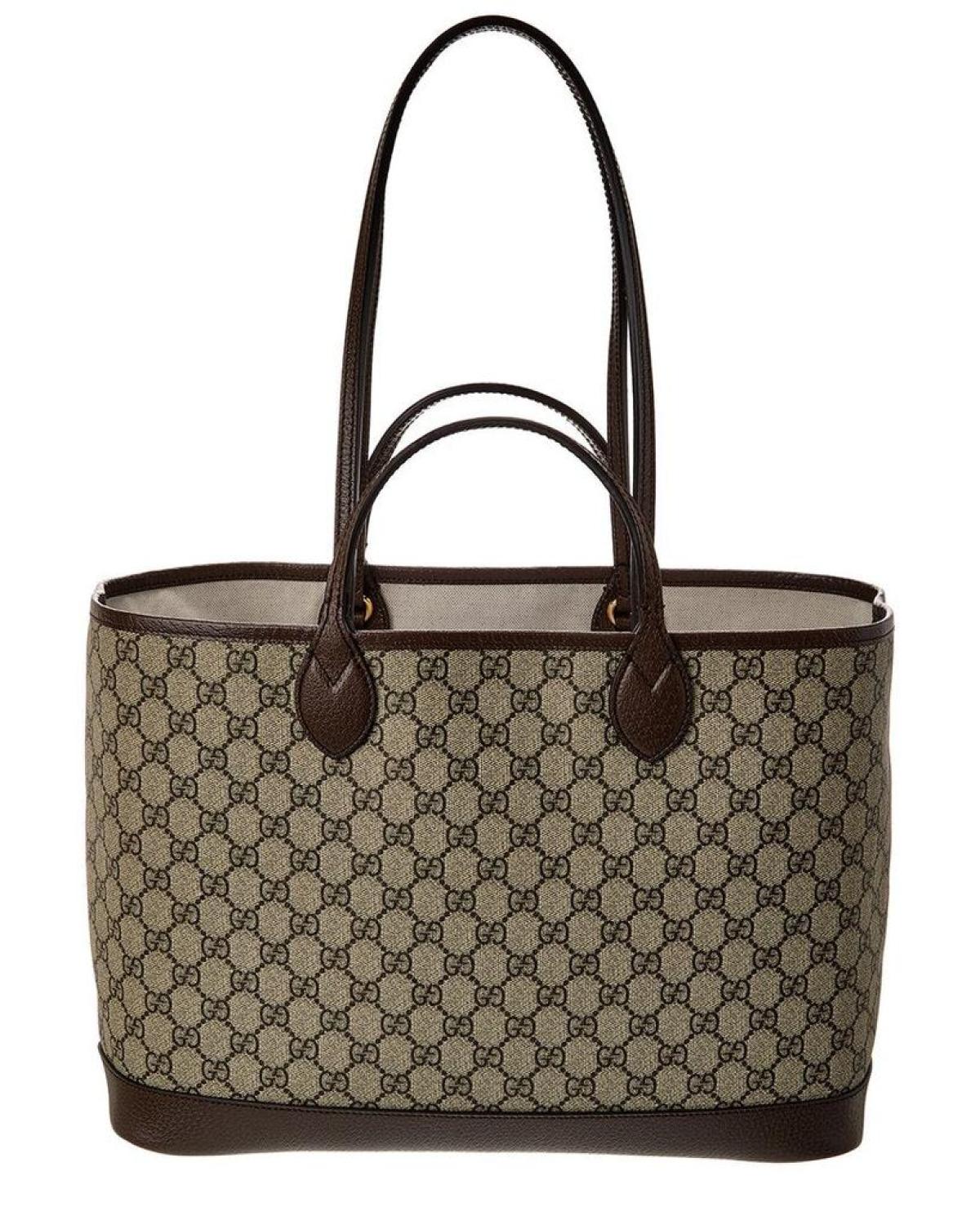 Gucci Ophidia Medium GG Supreme Canvas & Leather Tote