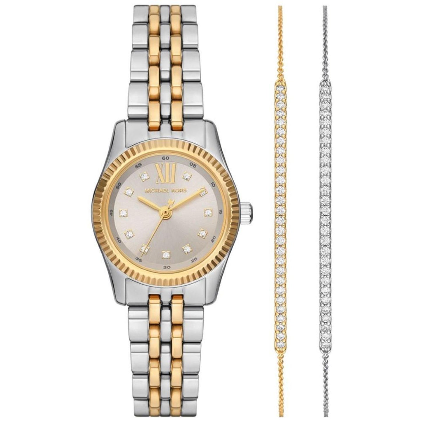 Women's Lexington Three-Hand Two-Tone Stainless Steel Watch and Bracelets Gift Set 26mm