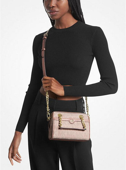 Blaire Extra-Small Logo Jacquard Duffel Crossbody Bag