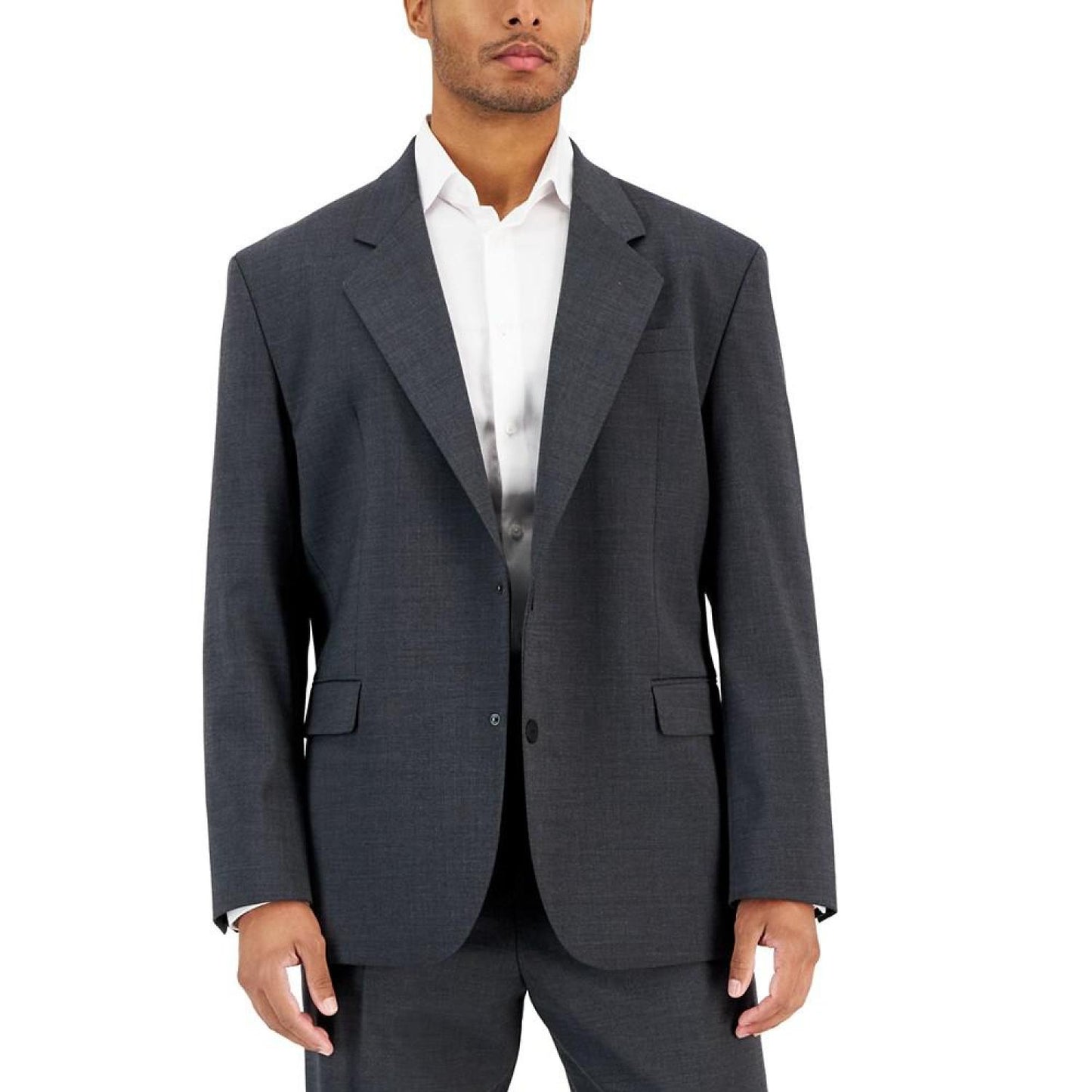 Men's Regular-Fit Dark Grey Suit Jacket