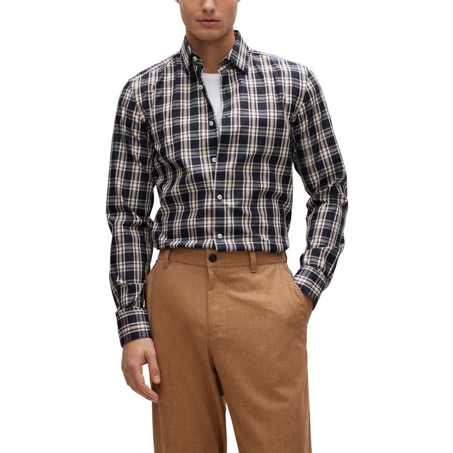 Men's Checked Casual-Fit Shirt