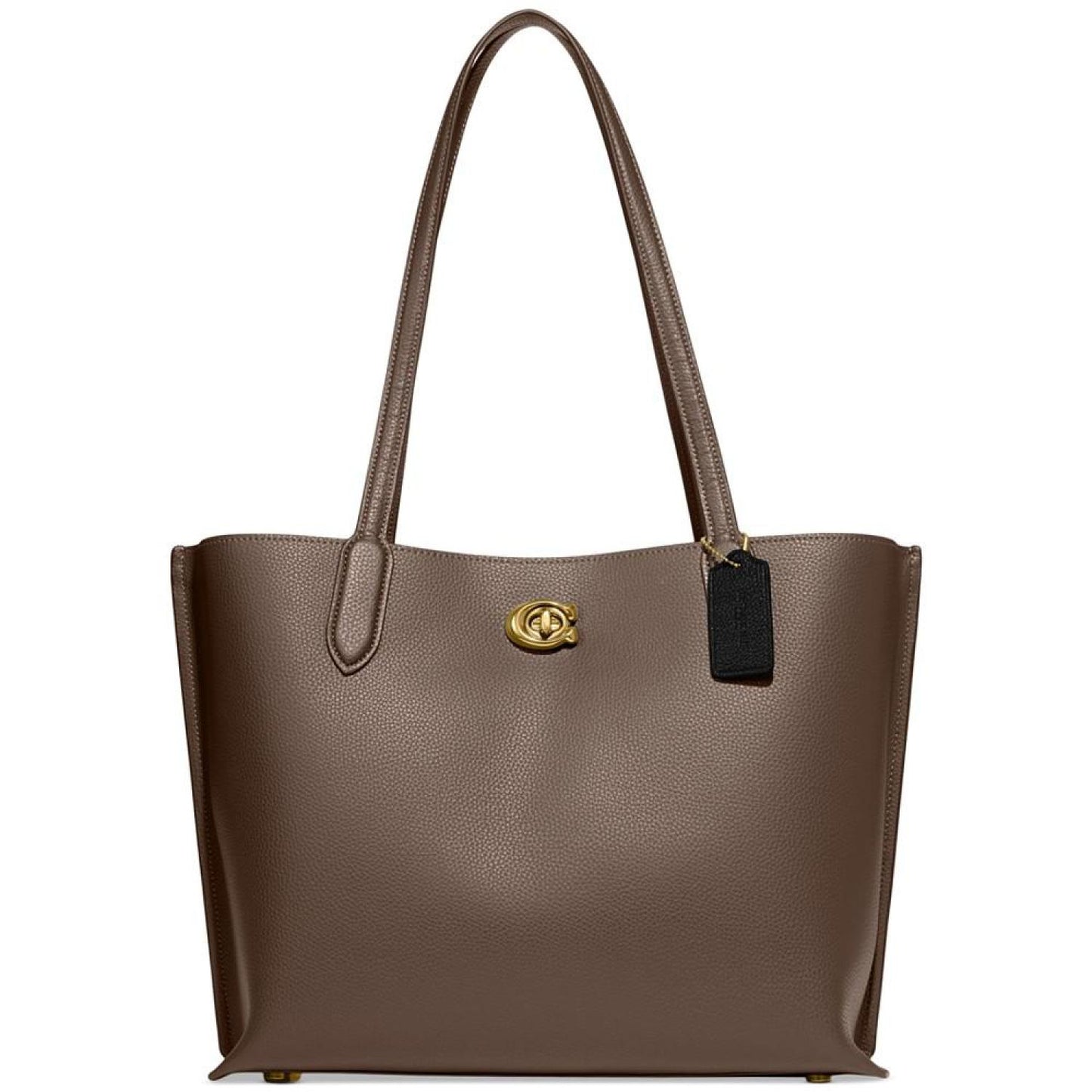 Polished Pebble Leather Willow Tote with Interior Zip Pocket