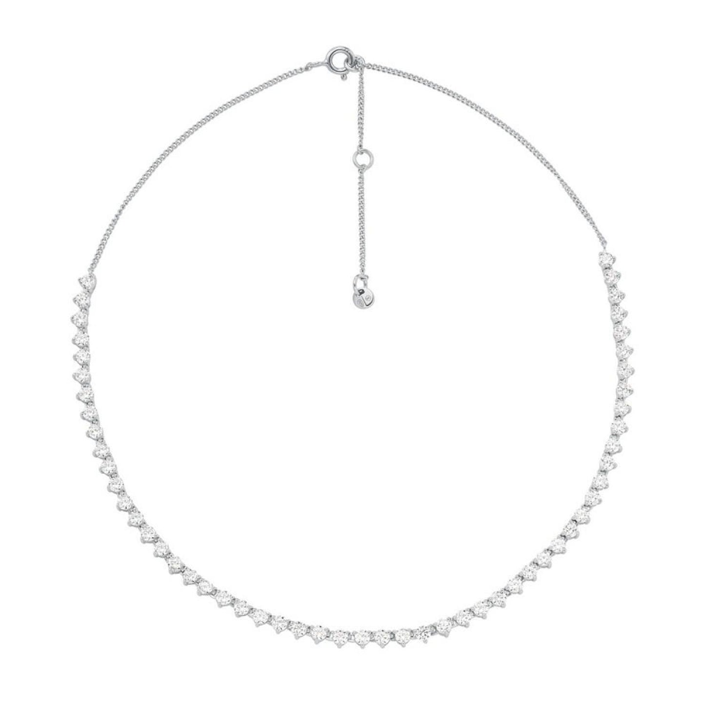 Sterling Silver Tennis Necklace