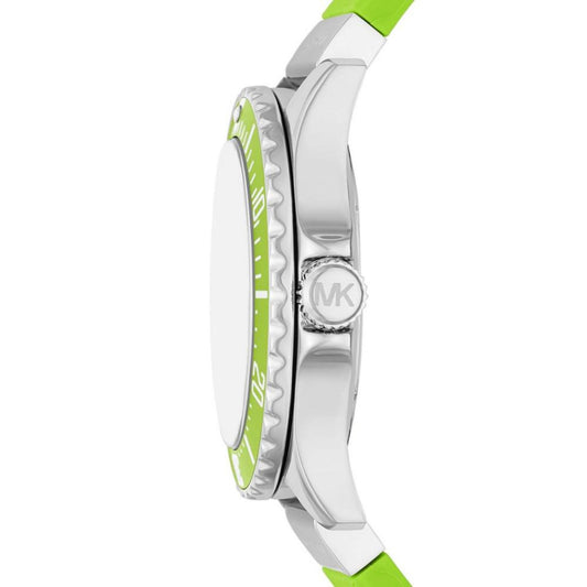 Women's Everest Quartz Three-Hand Lime Green Silicone Watch 43mm