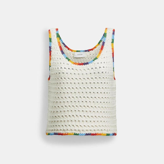 Coach Outlet Rainbow Trim Knit Tank