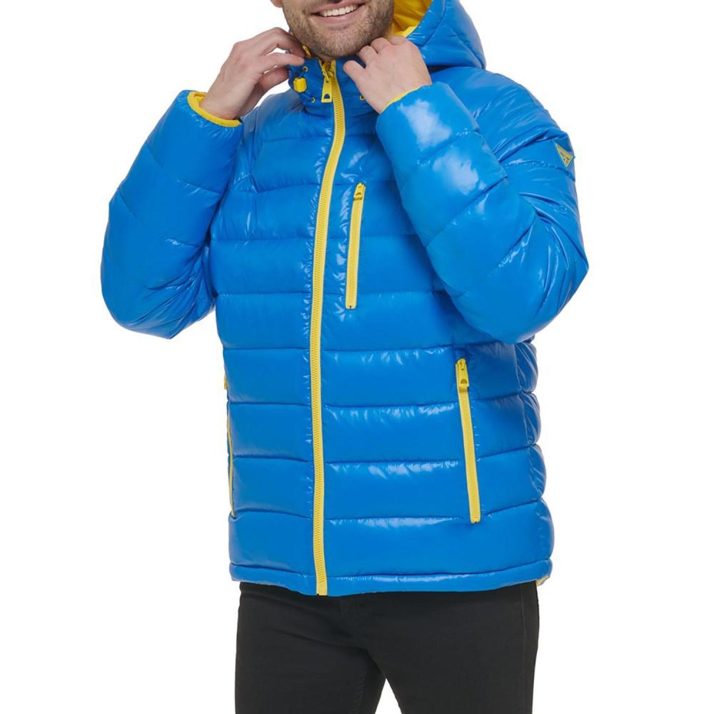 Men's Reversible Quilted Full-Zip Hooded Puffer Jacket