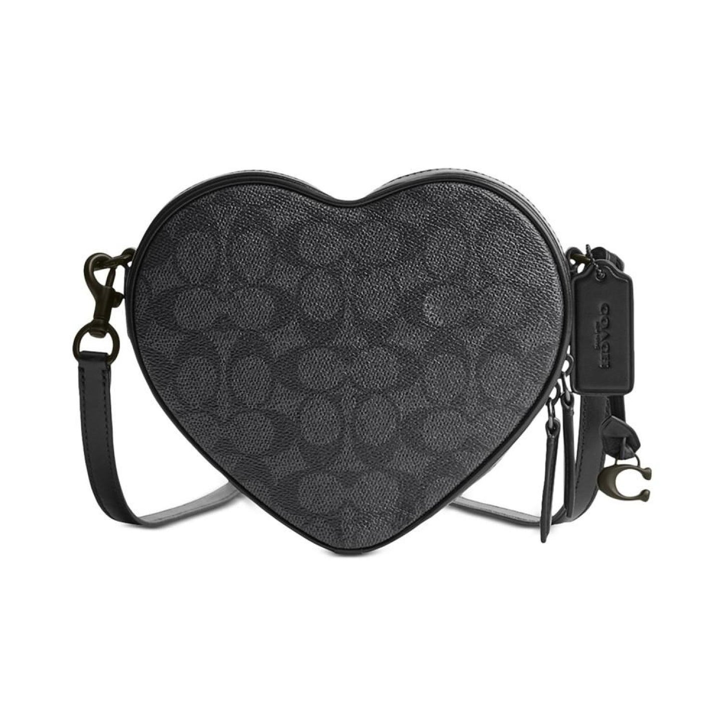 Coated Canvas Signature Heart Crossbody