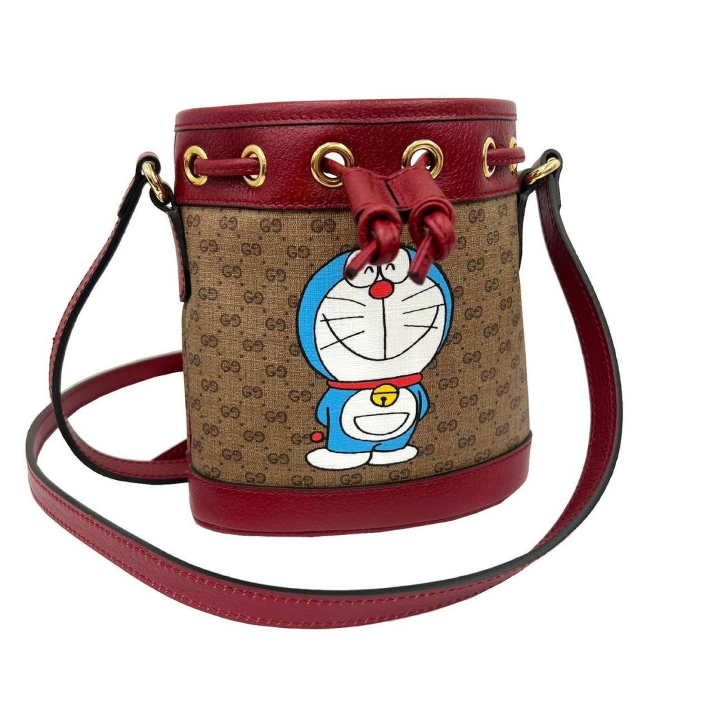 Gucci Doraemon  Leather Shopper Bag (Pre-Owned)