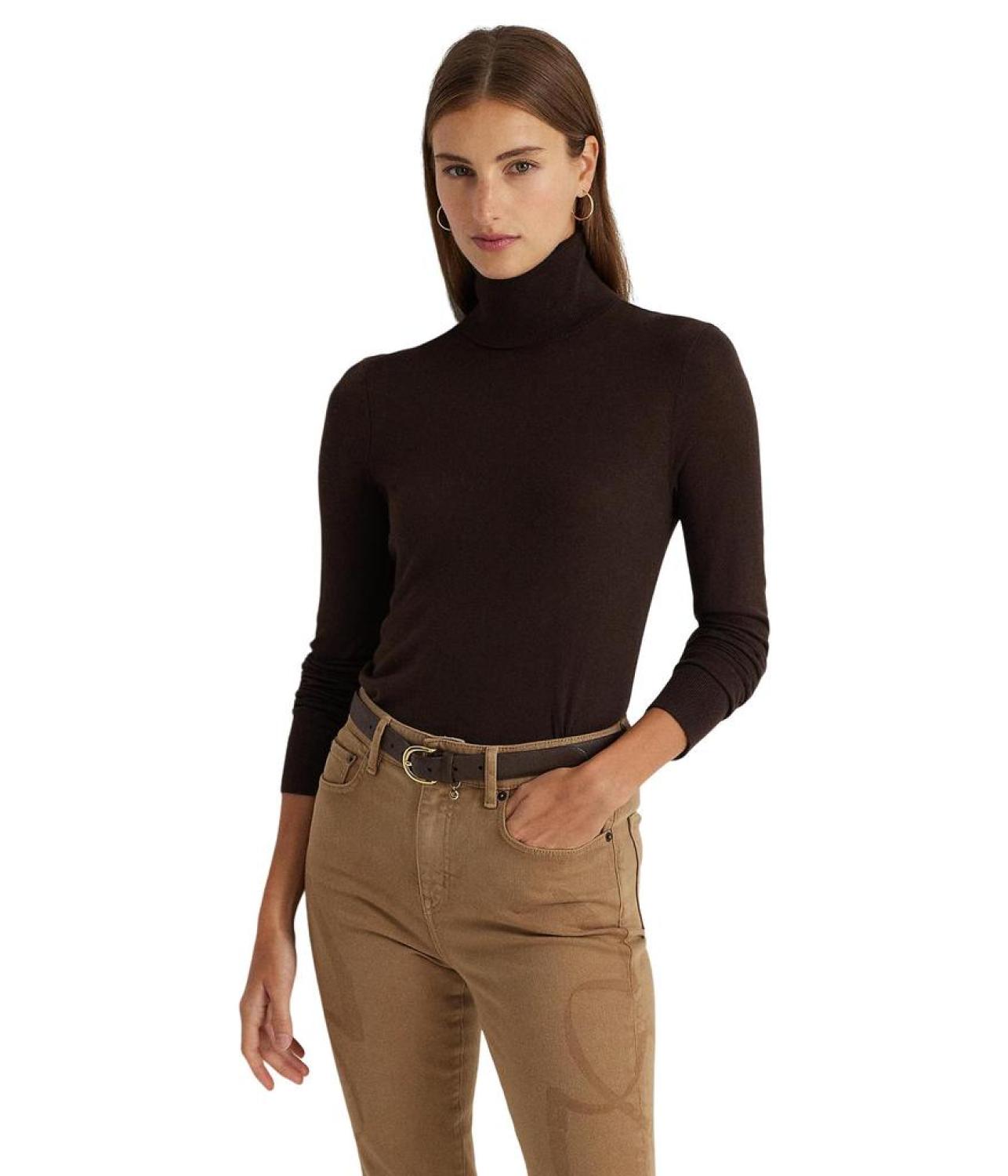 Silk-Blend Turtleneck