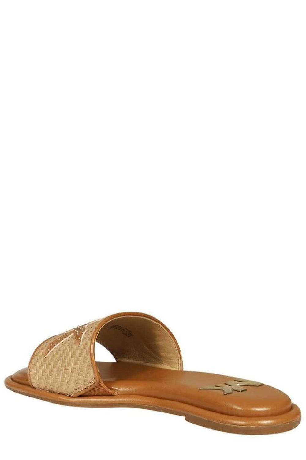 Michael Michael Kors Logo Embellished Slip-On Sandals