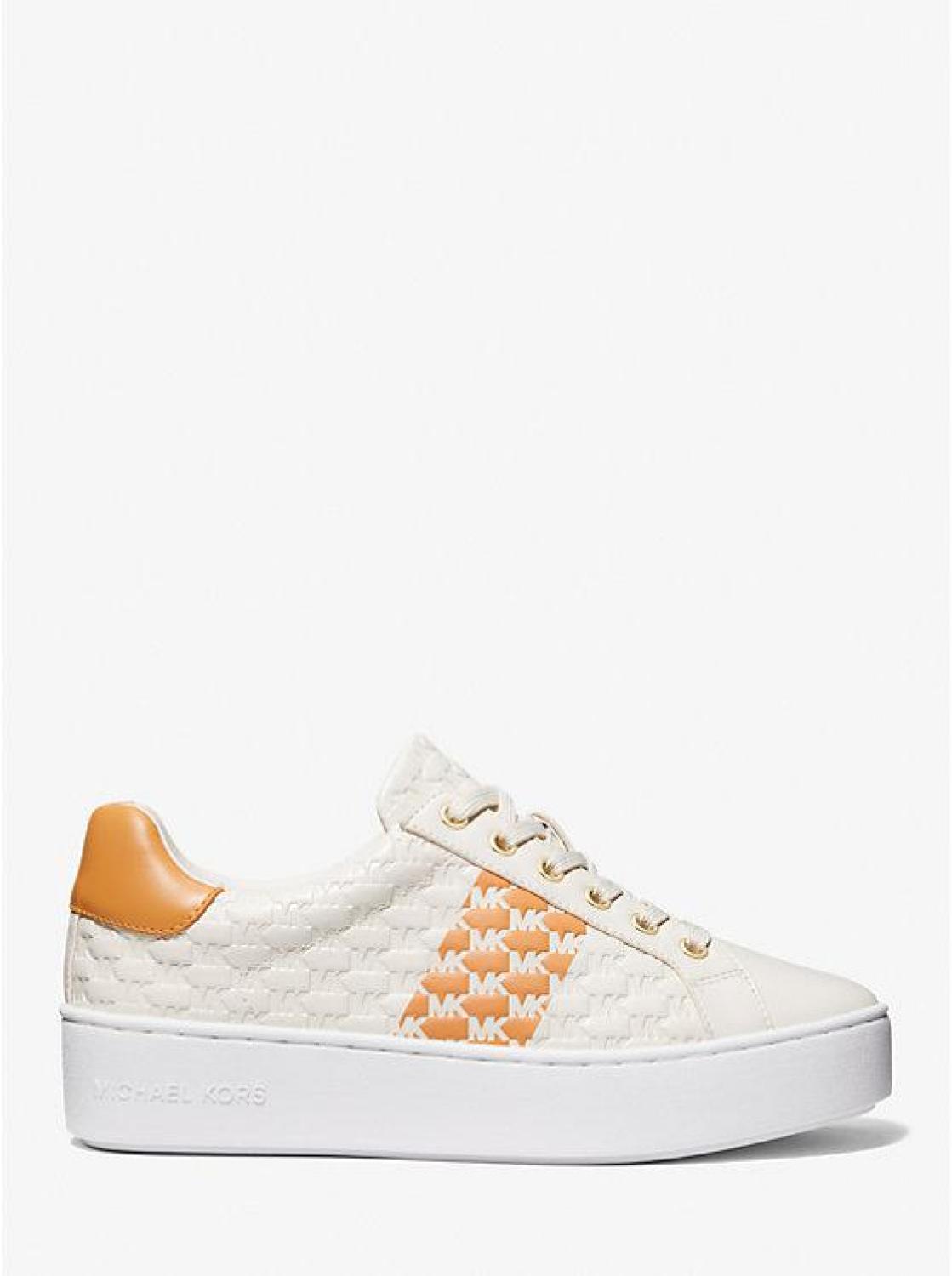 Poppy Logo Embossed Stripe Sneaker