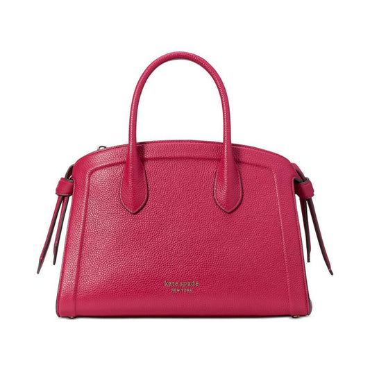 Knott Colorblocked Pebbled Leather Small Zip Top Satchel